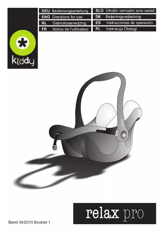 Mode d'emploi KIDDY RELAX PRO