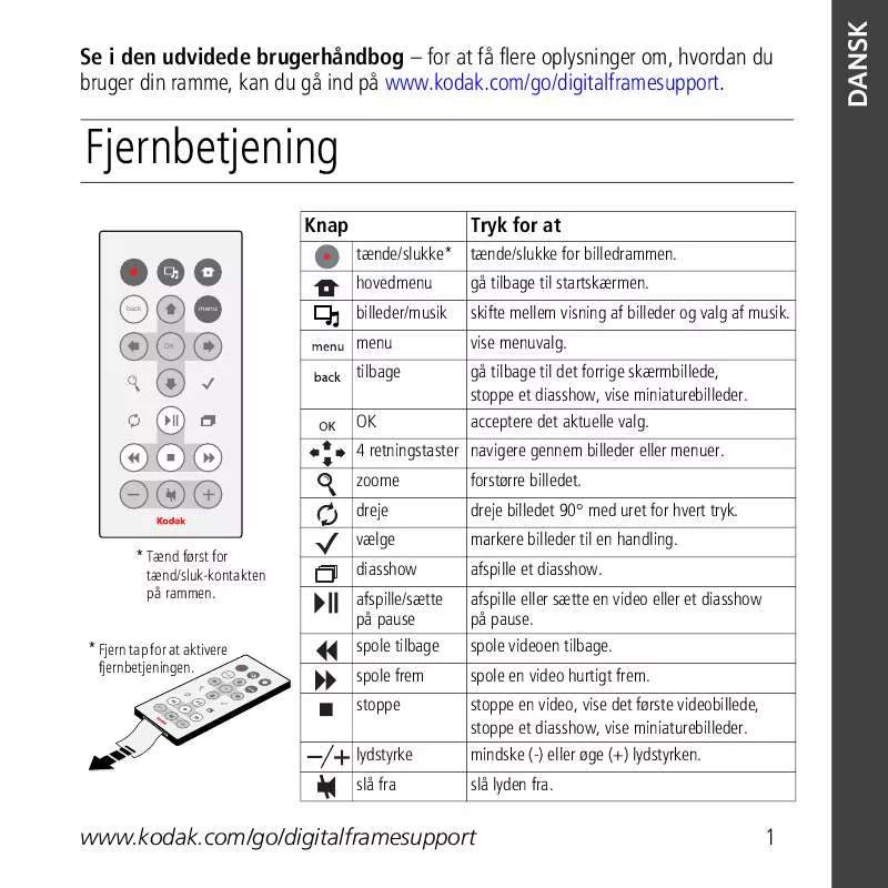 Mode d'emploi KODAK EASYSHARE TRÅDLØSE