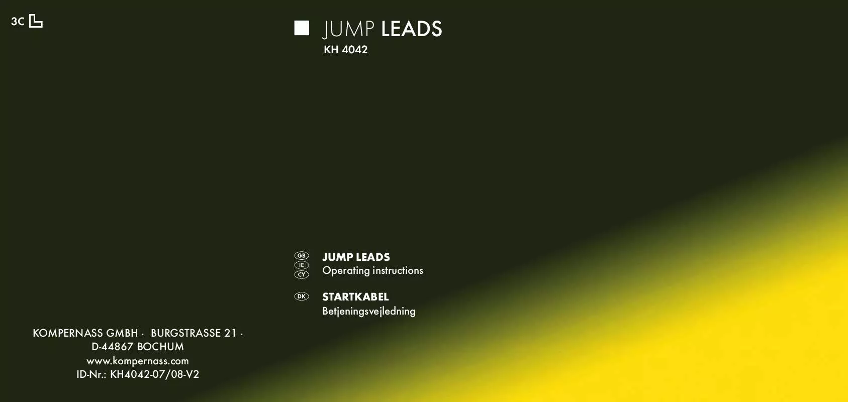 Mode d'emploi KOMPERNASS KH 4042 JUMP LEADS