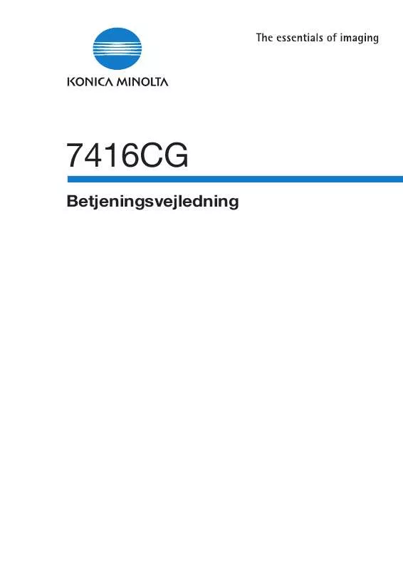 Mode d'emploi KONICA MINOLTA 7416CG