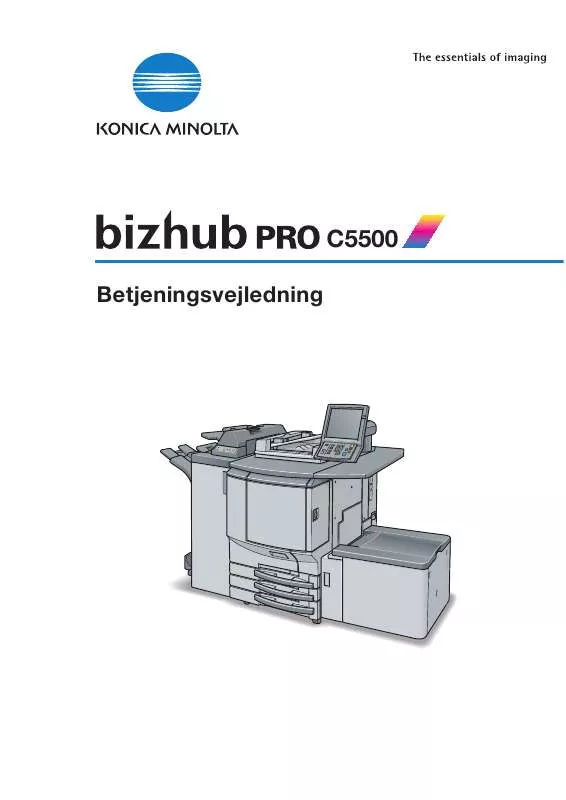 Mode d'emploi KONICA MINOLTA BIZHUB PRO C5500