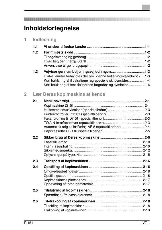 Mode d'emploi KONICA MINOLTA DI151