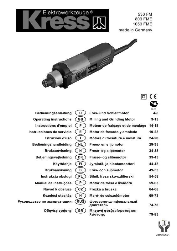 Mode d'emploi KRESS 800 FME