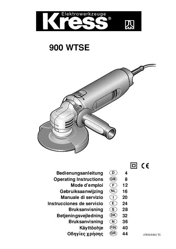 Mode d'emploi KRESS 900 WTSE