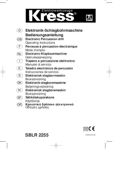 Mode d'emploi KRESS SBLR 2255