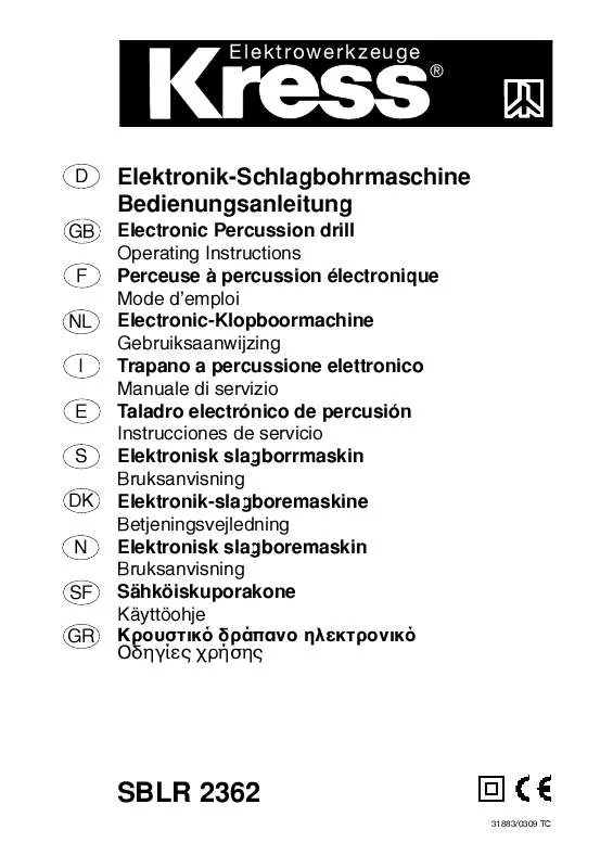 Mode d'emploi KRESS SBLR 2362