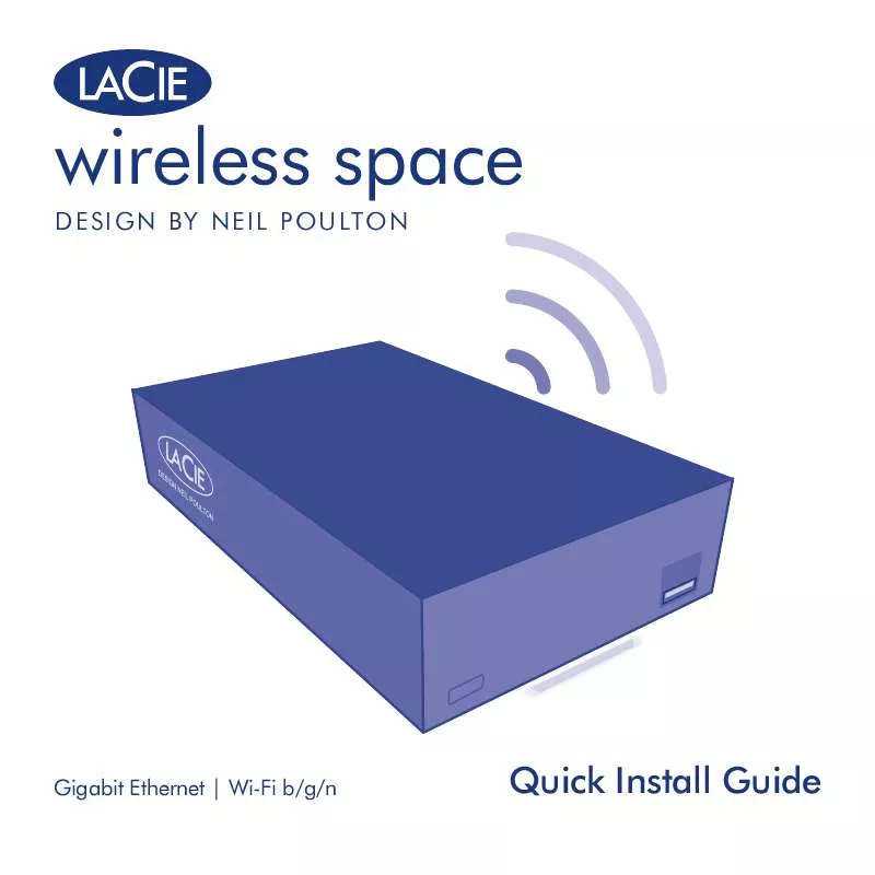 Mode d'emploi LACIE WIRELESS SPACE