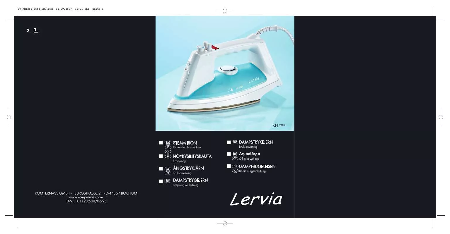 Mode d'emploi LERVIA KH 1282 STEAM IRON