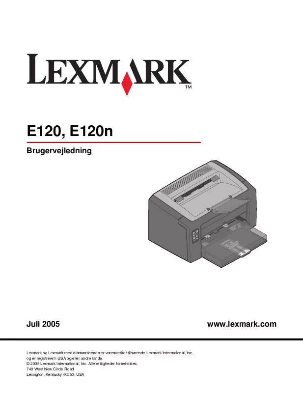 Mode d'emploi LEXMARK E120