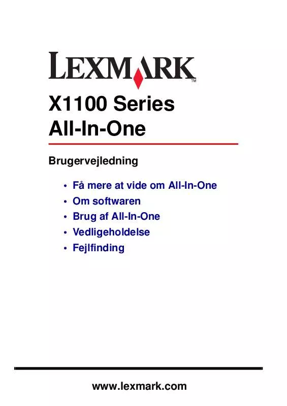 Mode d'emploi LEXMARK X1150