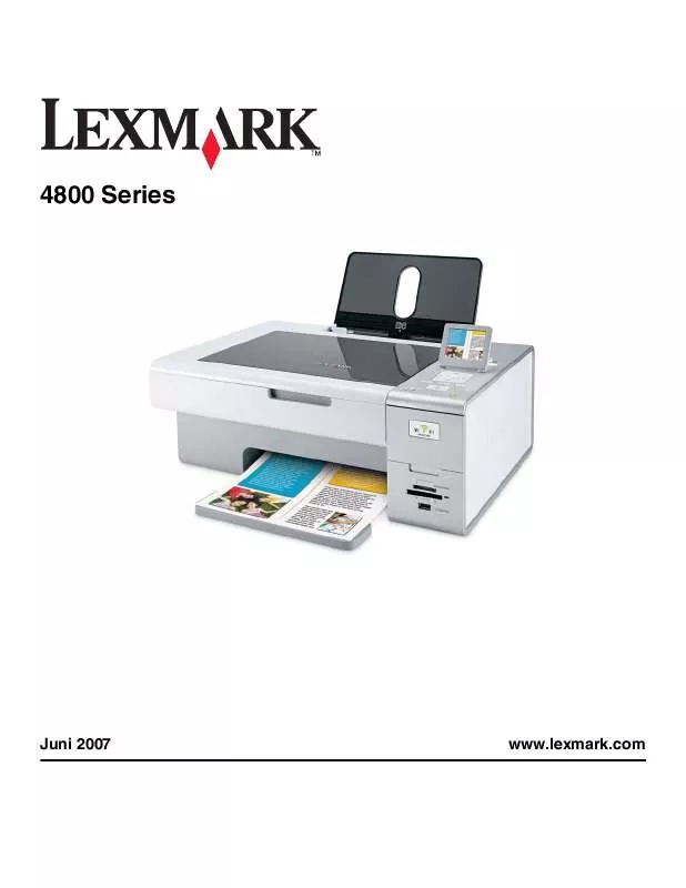 Mode d'emploi LEXMARK X4875