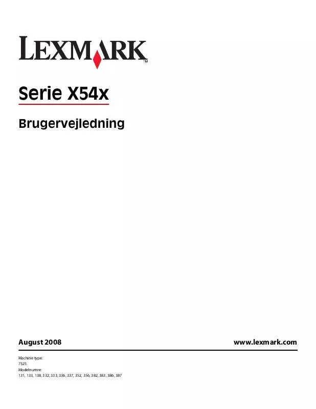 Mode d'emploi LEXMARK X543