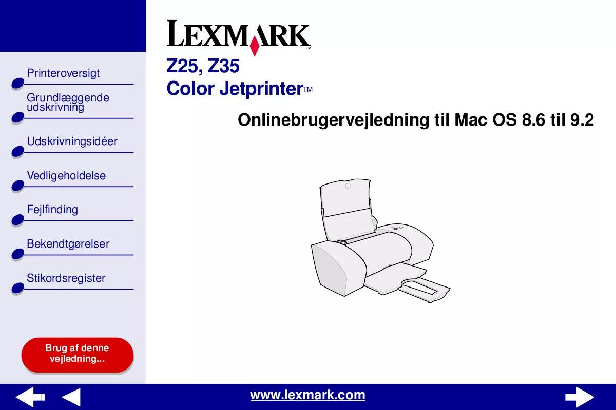 Mode d'emploi LEXMARK Z25