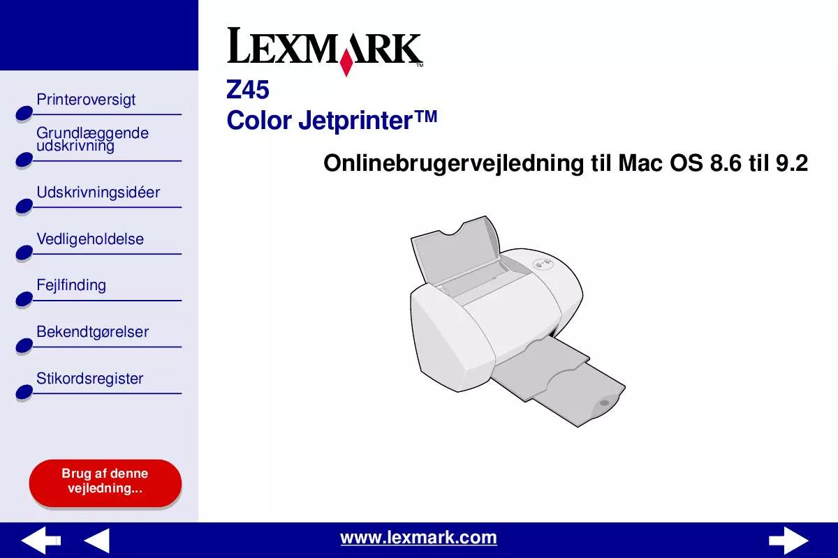 Mode d'emploi LEXMARK Z45