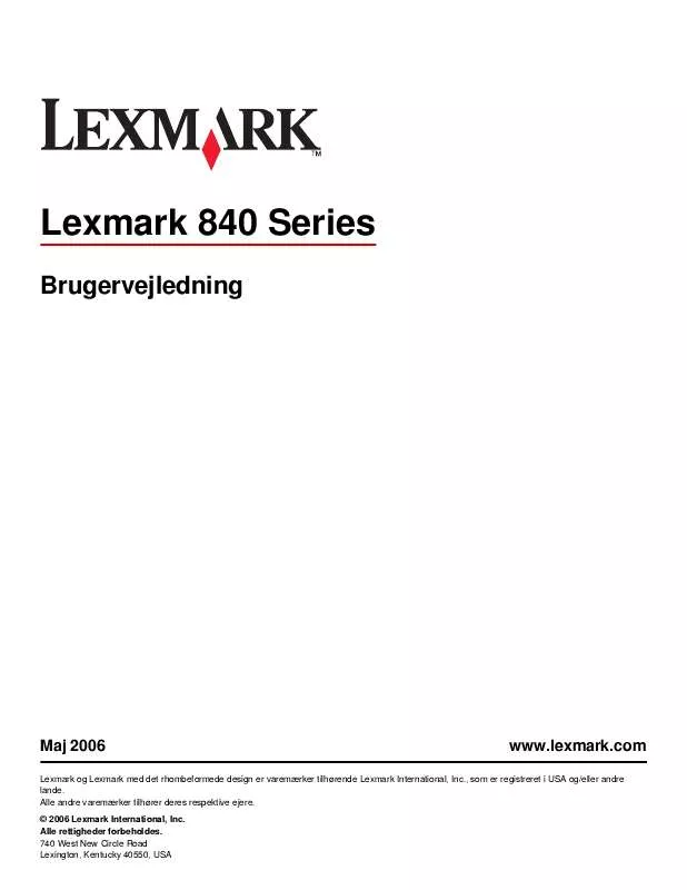 Mode d'emploi LEXMARK Z845