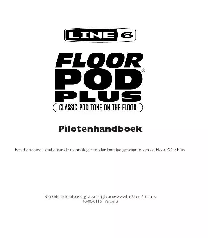 Mode d'emploi LINE 6 FLOOR POD PLUS