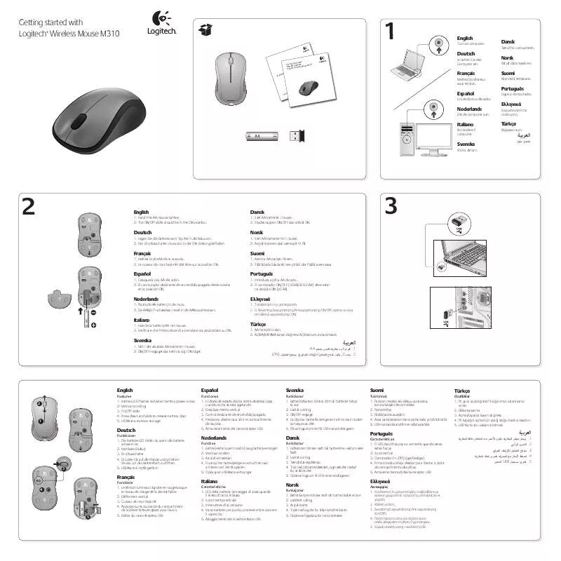 Mode d'emploi LOGITECH M310