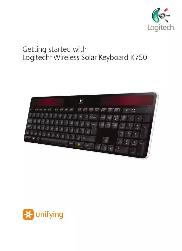 Mode d'emploi LOGITECH K750