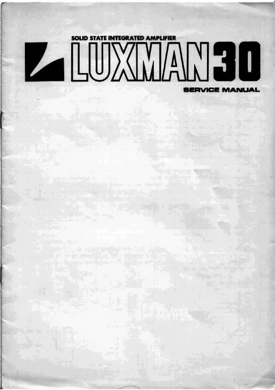 Mode d'emploi LUXMAN 30