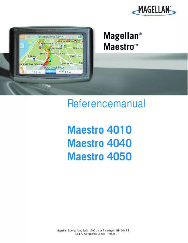 Mode d'emploi MAGELLAN MAESTRO 4010