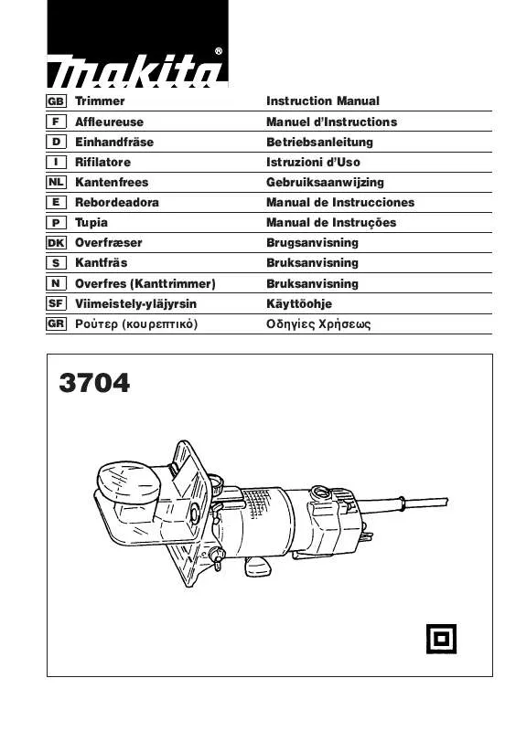 Mode d'emploi MAKITA 3704