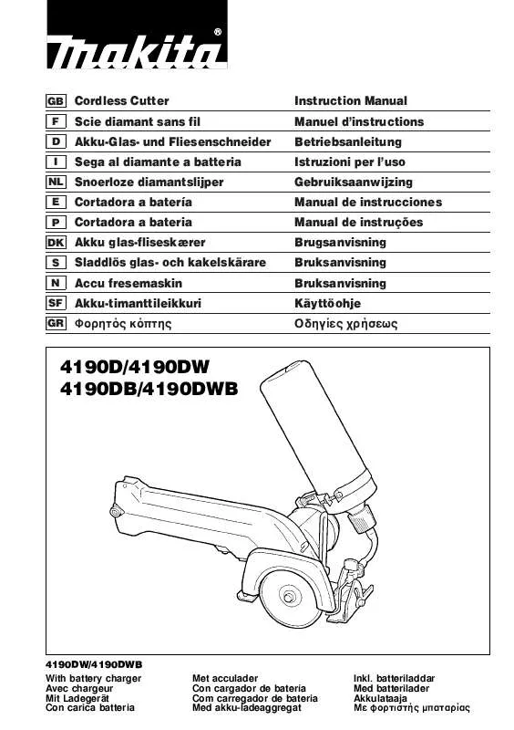 Mode d'emploi MAKITA 4190DB