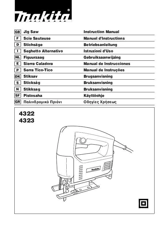 Mode d'emploi MAKITA 4322