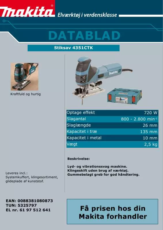 Mode d'emploi MAKITA 4351CTK