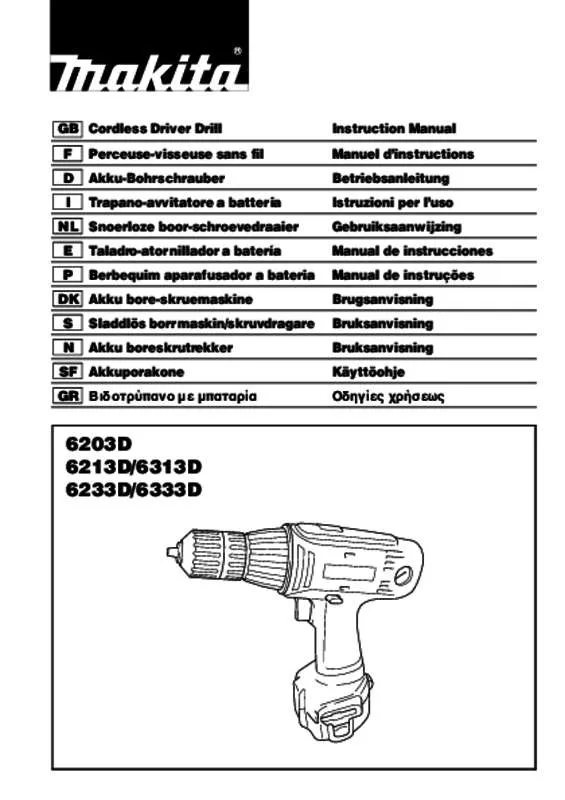 Mode d'emploi MAKITA 6313D