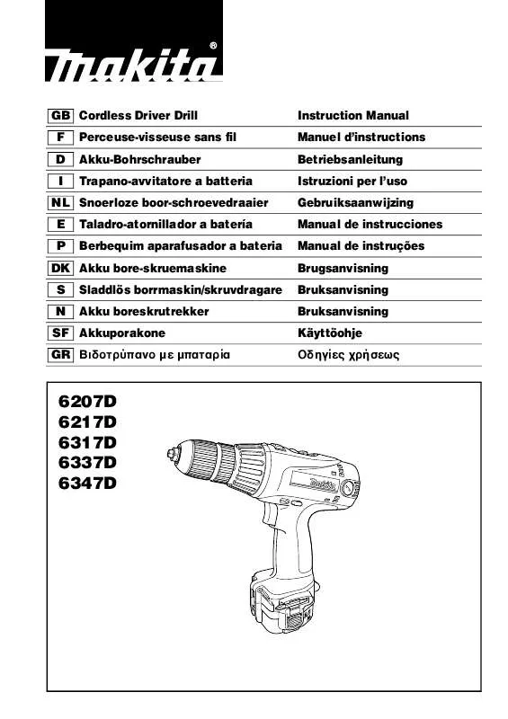 Mode d'emploi MAKITA 6347DWDE