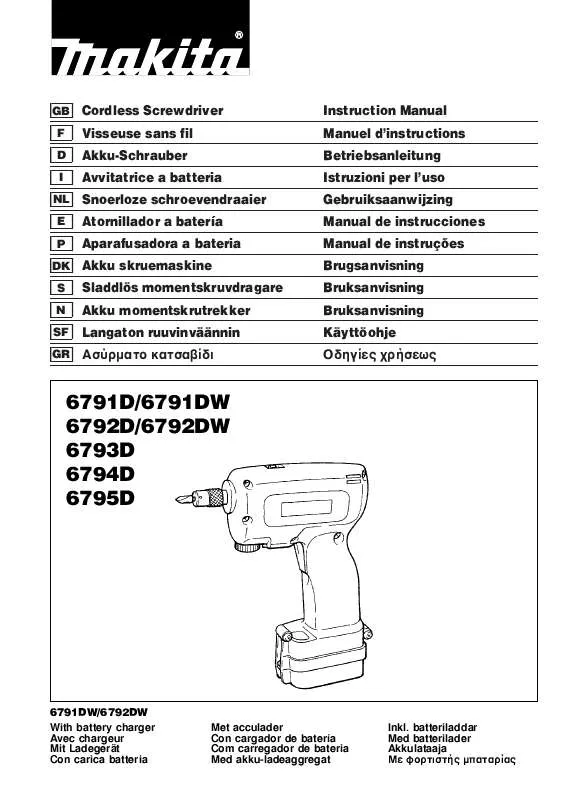 Mode d'emploi MAKITA 6791D