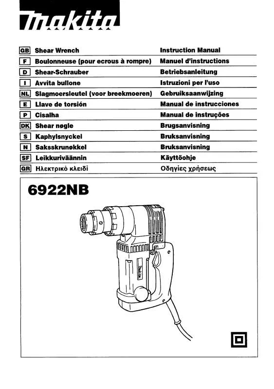 Mode d'emploi MAKITA 6922NB