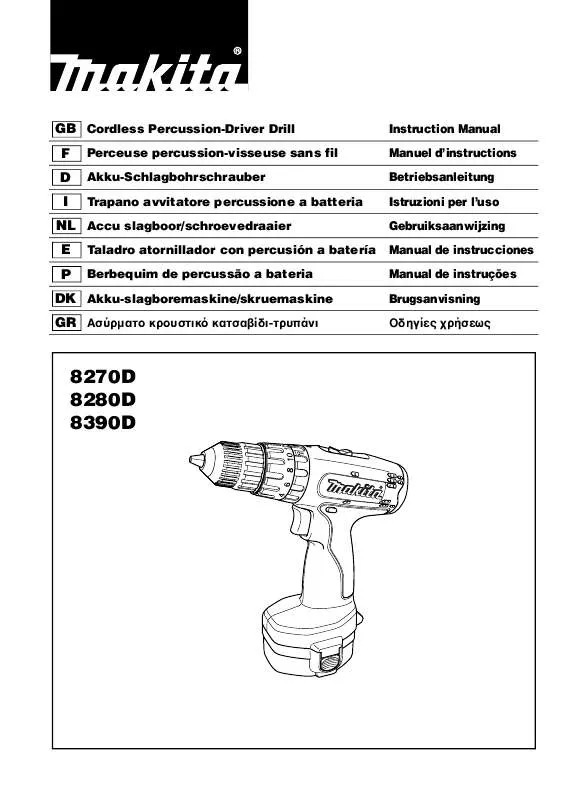 Mode d'emploi MAKITA 8280D