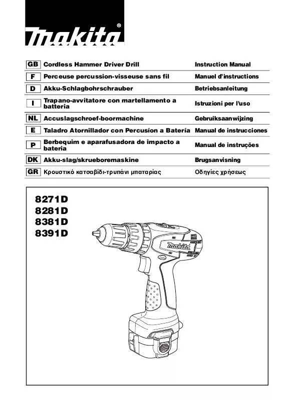 Mode d'emploi MAKITA 8281D