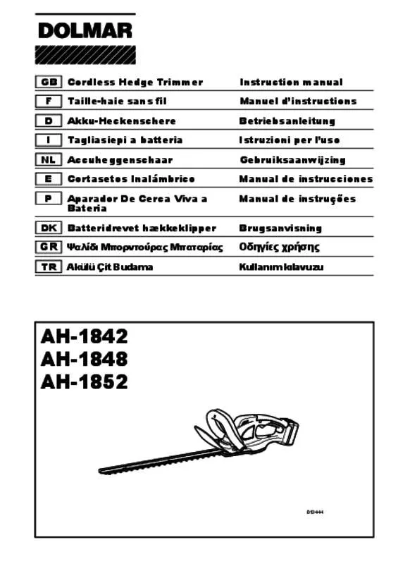 Mode d'emploi MAKITA AH1852