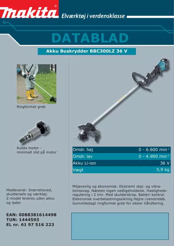 Mode d'emploi MAKITA BBC300LZ