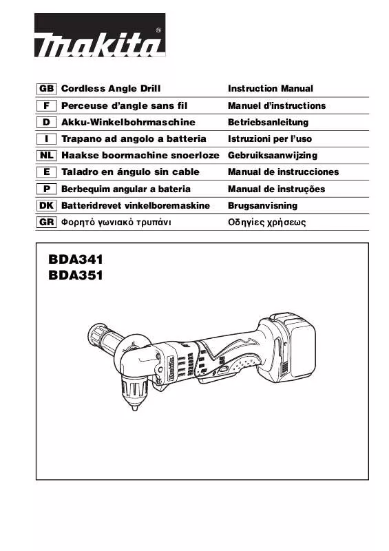 Mode d'emploi MAKITA BDA341