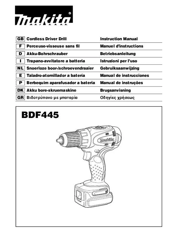 Mode d'emploi MAKITA BDF445