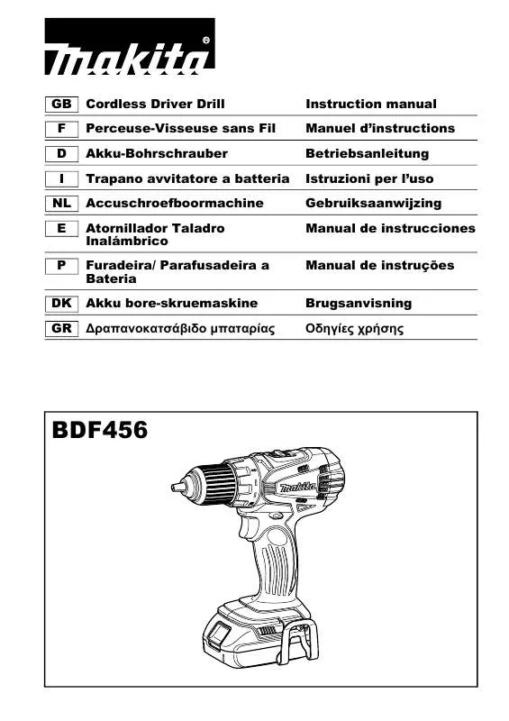 Mode d'emploi MAKITA BDF456