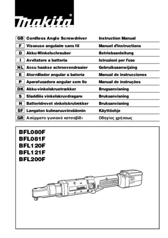 Mode d'emploi MAKITA BFL080F