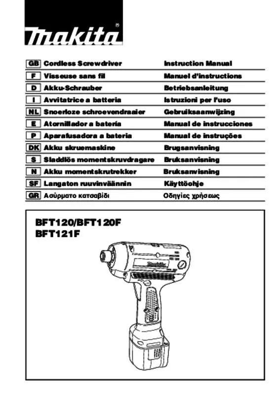 Mode d'emploi MAKITA BFT120F