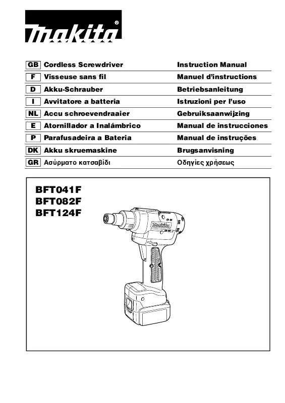 Mode d'emploi MAKITA BFT142F