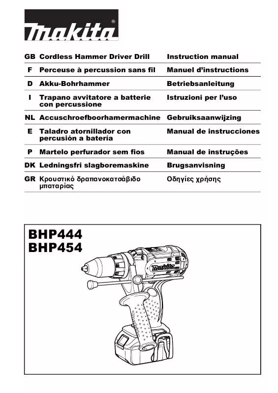 Mode d'emploi MAKITA BHP444