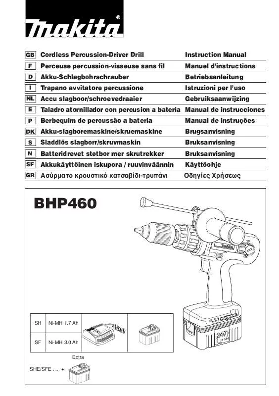 Mode d'emploi MAKITA BHP460