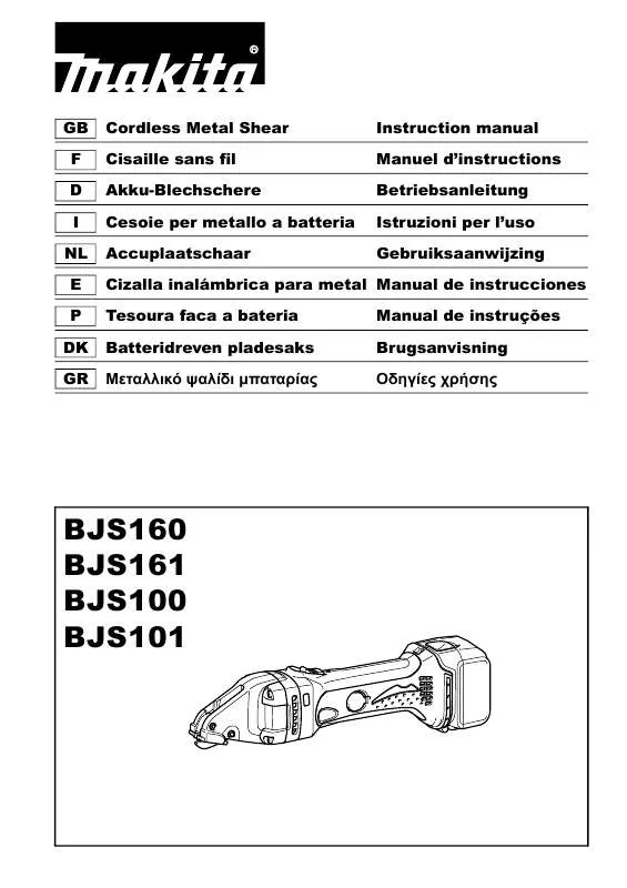 Mode d'emploi MAKITA BJS160