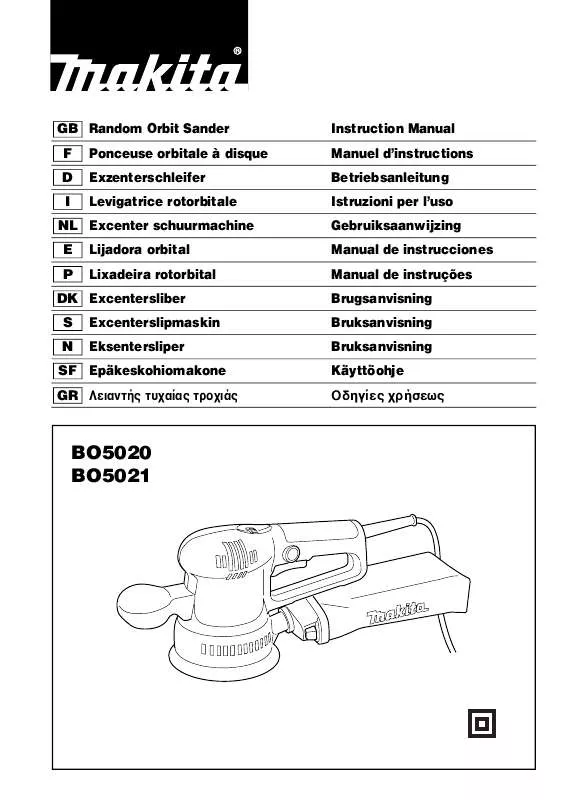 Mode d'emploi MAKITA BO5021K