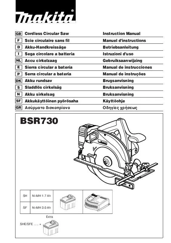 Mode d'emploi MAKITA BSR730