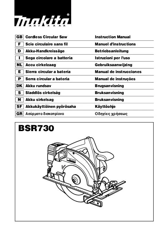 Mode d'emploi MAKITA BSR730WAE