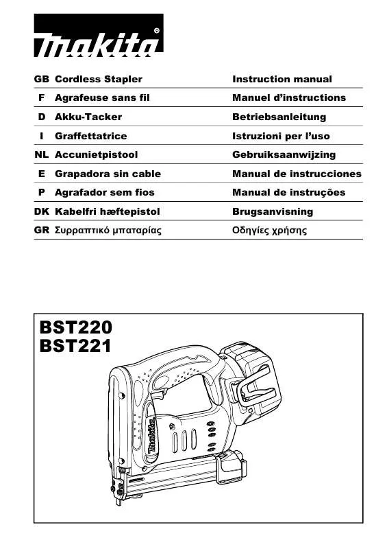 Mode d'emploi MAKITA BST221