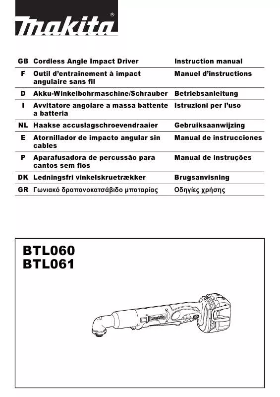 Mode d'emploi MAKITA BTL060